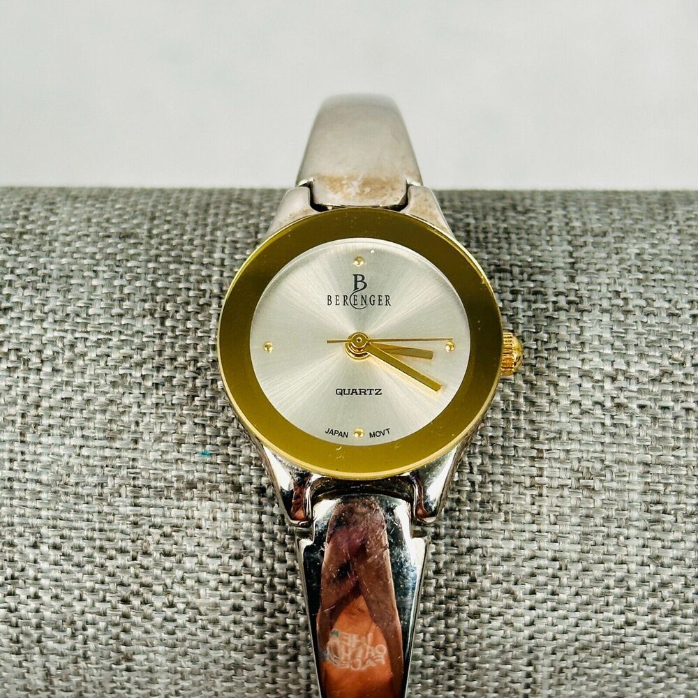 Berenger Watch Womens 23mm Round Two Tone Quartz Modern Classic New Battery